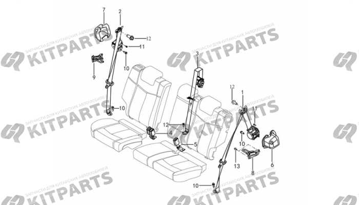 Ремни безопасности задние Dong Feng