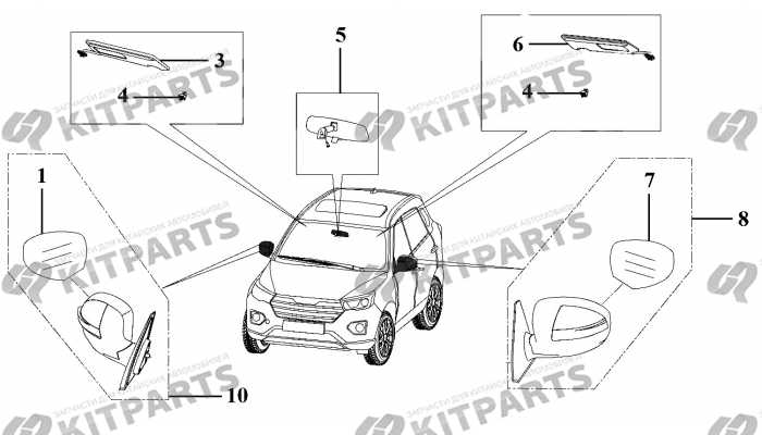 Зеркало боковое Lifan