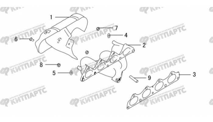 Коллектор выпускной Great Wall Hover H3